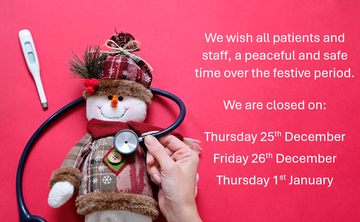 Christmas opening hours, closed on 25th and 26th December and on 1st January